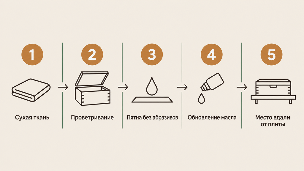 Пять шагов ухода за деревянной или бамбуковой коробкой для чая