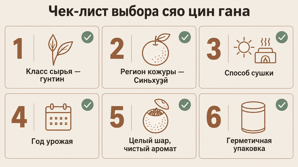 Чек-лист выбора чая Сяо Цин Ган: 6 признаков качества до заваривания